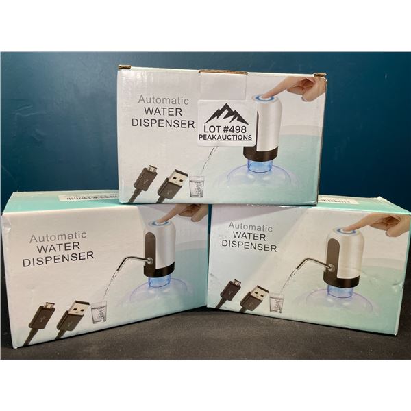 Lot of 3 Automatic Water Dispensers - Rechargeable