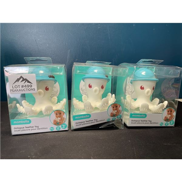 Lot of 3 Mombella Octopus Teether Toys