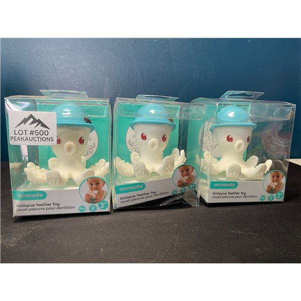 Lot of 3 Mombella Octopus Teether Toys
