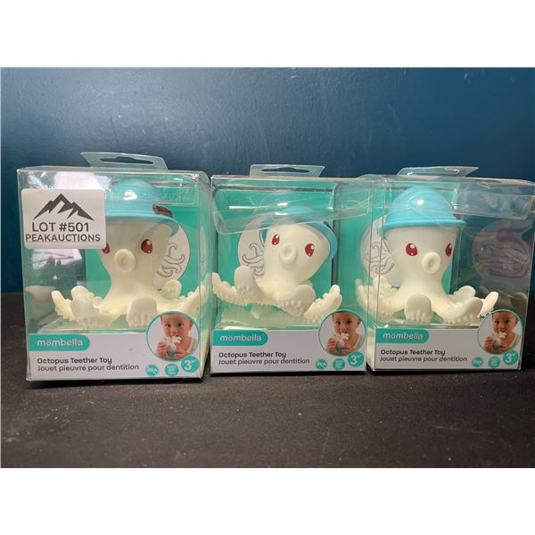 Lot of 3 Mombella Octopus Teether Toys