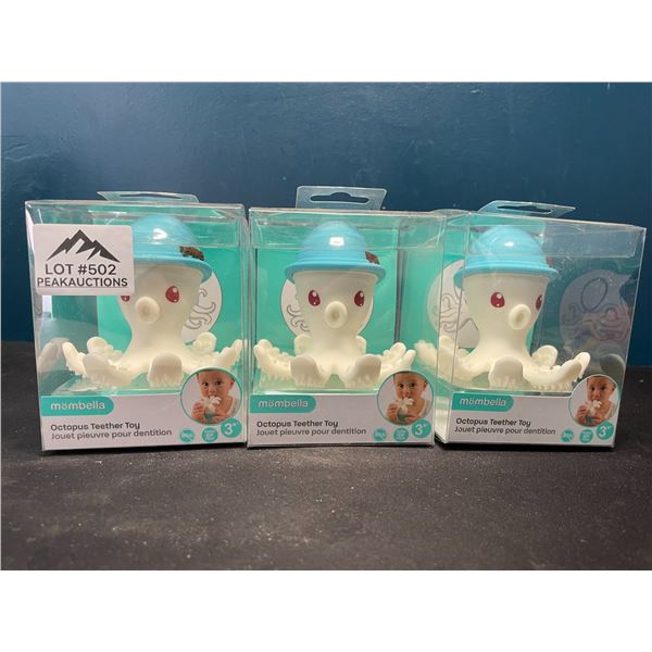 Lot of 3 Mombella Octopus Teether Toys