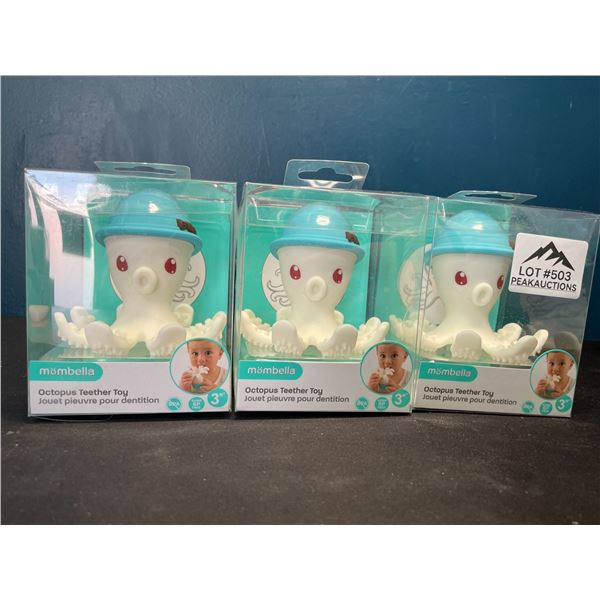 Lot of 3 Mombella Octopus Teether Toys