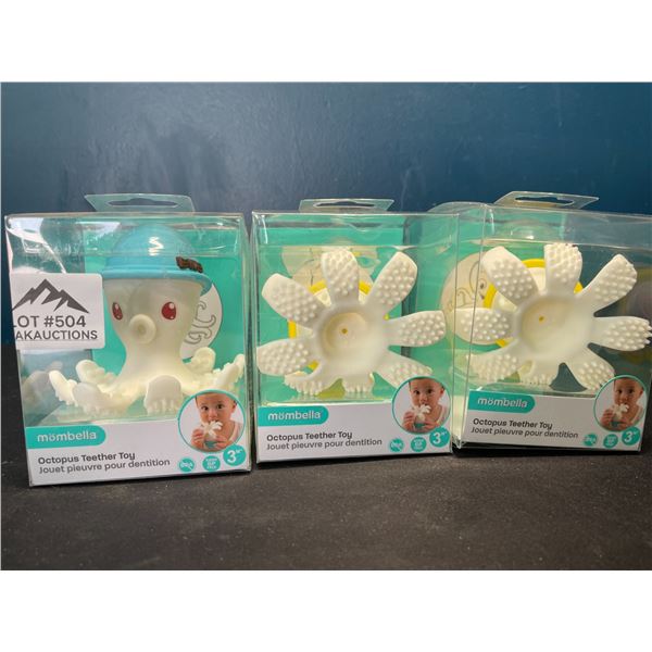 Lot of 3 Mombella Octopus Teether Toys