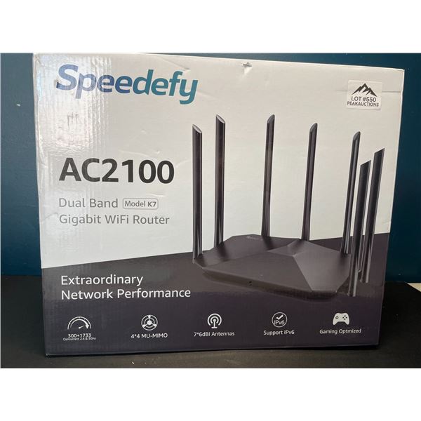 Lot of 1 Speedify AC2100 Dual Band Gigabit WiFi Router