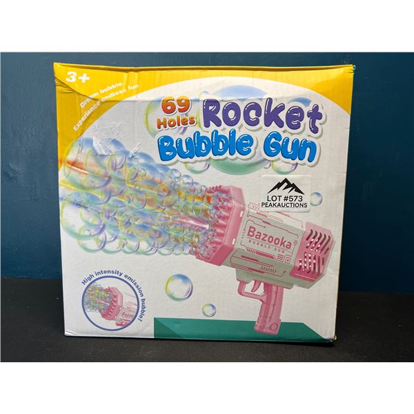 Lot of 1 Electric Rechargeable Bubble Gun - 69 Holes