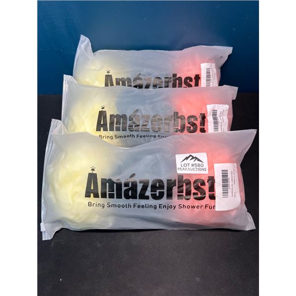 Lot of 3 Multi-Packs of Shower Loofahs - 3 Per Pack