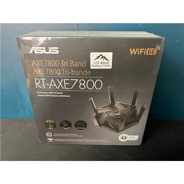 Lot of 1 ASUS AXE7800 Tri Band WIFI6E Performance Router - BRAND NEW SEALED!