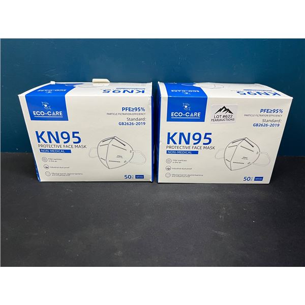 Lot of 2 Boxes of KN95 Protective Face Masks