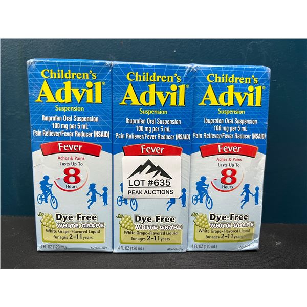 Lot of 1 Pack of Children's Advil - 3 Pack for 2-11 Years