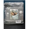Image 1 : Lot of 1 Sherpa Fleece Blanket - 50x60" Dark Grey