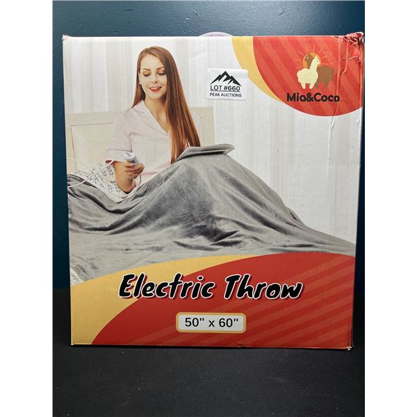 Lot of 1 Mia and Coco 50x60" Heated Throw Blanket