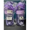 Image 2 : Lot of 2 Sports Water Bottles w/ Straws - 32oz - Purple