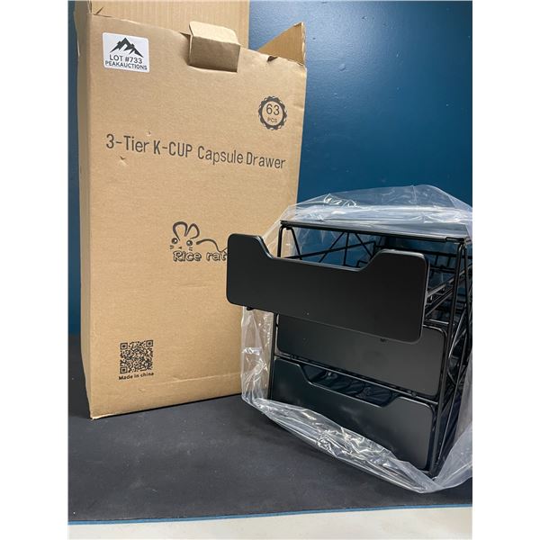 Lot of 1 3-Tier K-Cup Coffee Pod/Capsule Drawer