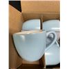 Image 2 : Lot of 1 Box of Porcelain Teacups - Blue - 6pcs