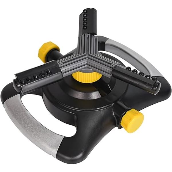 Lot of 1 Green Mount 3-Arms Oscillating 360-Degree Sprinkler for Yard/Garden