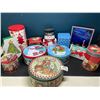 Image 1 : Lot of 12 Assorted Christmas Tins - Used - Great Shape!