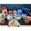 Image 2 : Lot of 12 Assorted Christmas Tins - Used - Great Shape!
