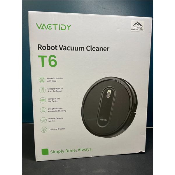 Lot of 1 VACTIDY Robot Vacuum Cleaner T6 - BRAND NEW SEALED!
