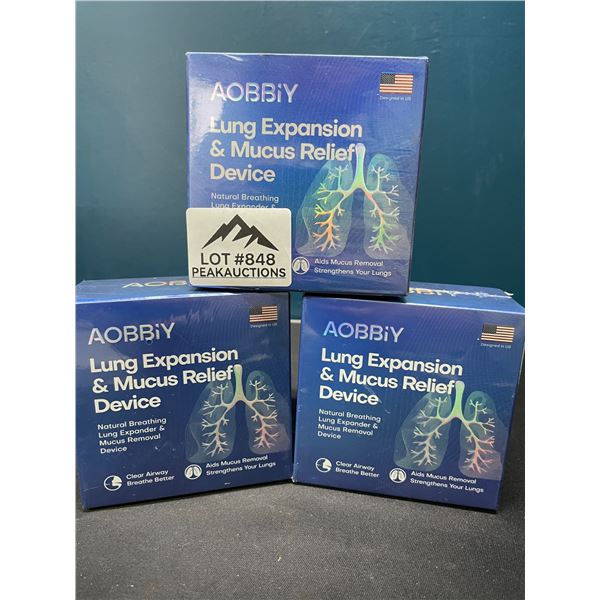 Lot of 3 Lung Expansion & Mucus Relief Devices