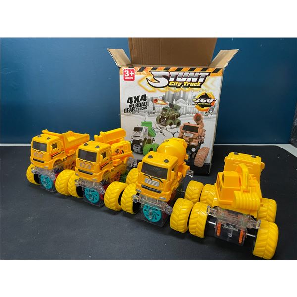 Lot of 1 Stun City Toy Truck Play Set - 4PC Trucks