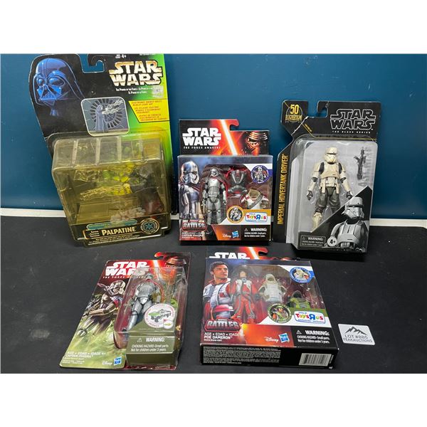 Lot of 5 Assorted Star Wars Toys/Collectibles