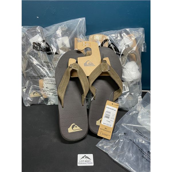 Lot of 3 Pairs of QuikSilver Mens Sandals - Size 11
