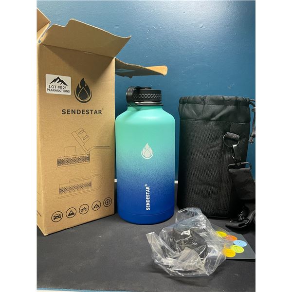 Lot of 1 Sendestar Double Wall Stainless Steel Insulated Water Bottle - 1.8L (64oz)
