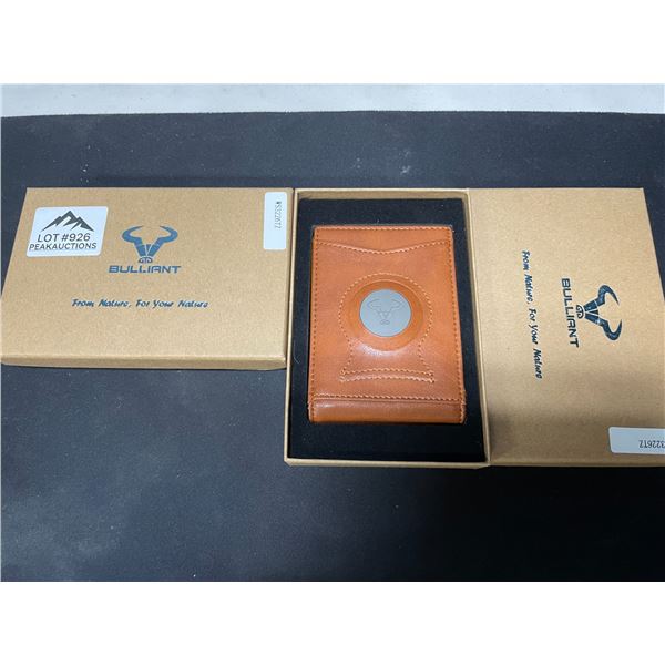 Lot of 2 Bulliant Mens Leather Modern Wallets w/ AirTag Slot