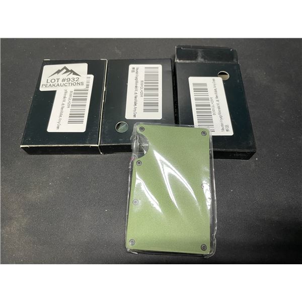 Lot of 3 Mountain Voyage Minimalist Mens Wallets - Army Green Colour