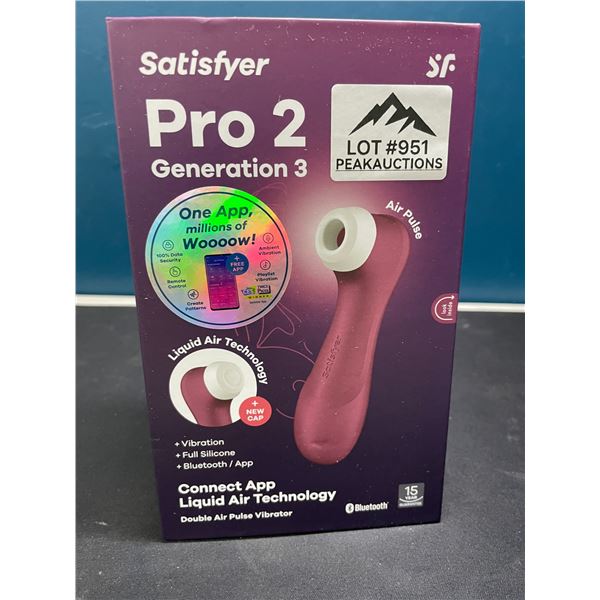 Lot of 1 Satisfyer Pro 2 Generation 3 Air Pulse Smart Sex Toy w/ App Control