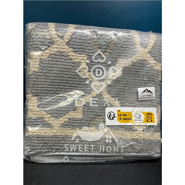 Lot of 1 Non-Slip Indoor Door Mat Rug - 36 inch x 24 inch