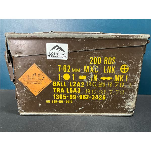 Lot of 1 7.62mm 200RD Ammo Case - USED