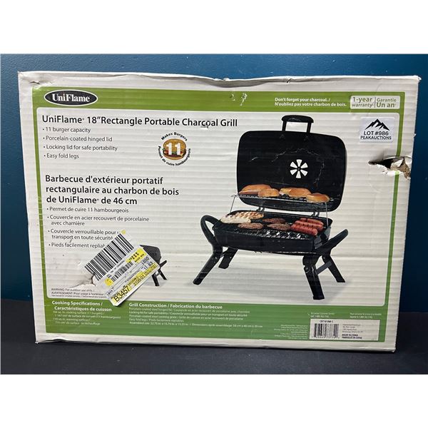 Lot of 1 Uniflame 18 Portable Charcoal Grill