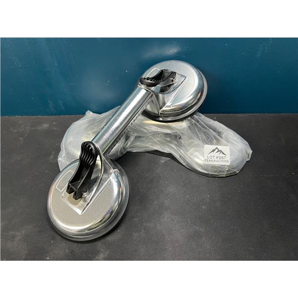 Lot of 2 Glass Suction Cups