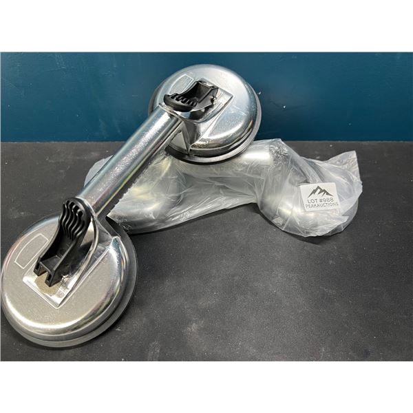 Lot of 2 Glass Suction Cups