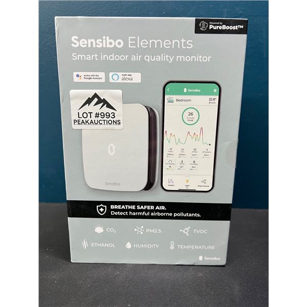 Lot of 1 Sensible Elements Smart Indoor Air Quality Monitor