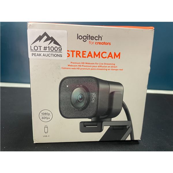 Lot of 1 Logitech for Creators - StreamCam Premium HD Webcam for Live Streaming