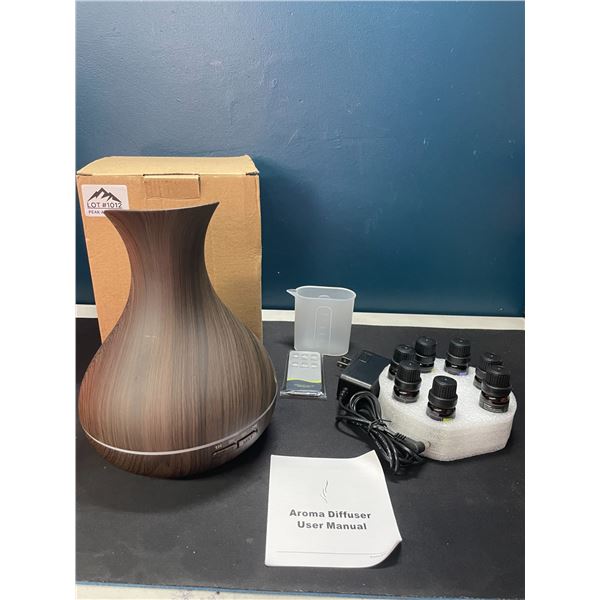 Lot of 1 Aroma Diffuser/Home Humidifier w/ 7 Assorted Essential Oils/Scents
