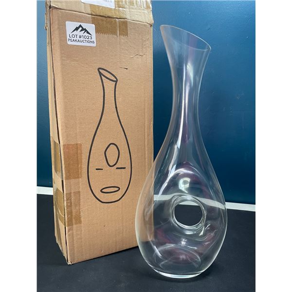 Lot of 1 Crystal Glass Wine Decanter