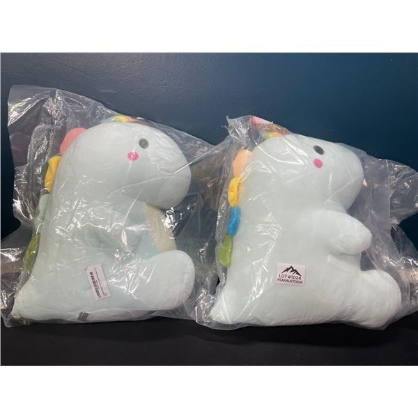 Lot of 2 Large Dinosaur Squishy "Squishmallow" Inspired Plushies - 15.75inch