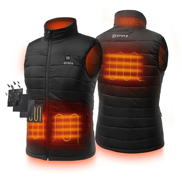 Lot of 1 Ororo Heated Padded Vest w/ Powerbank - Size Large - NEW WITH TAGS!