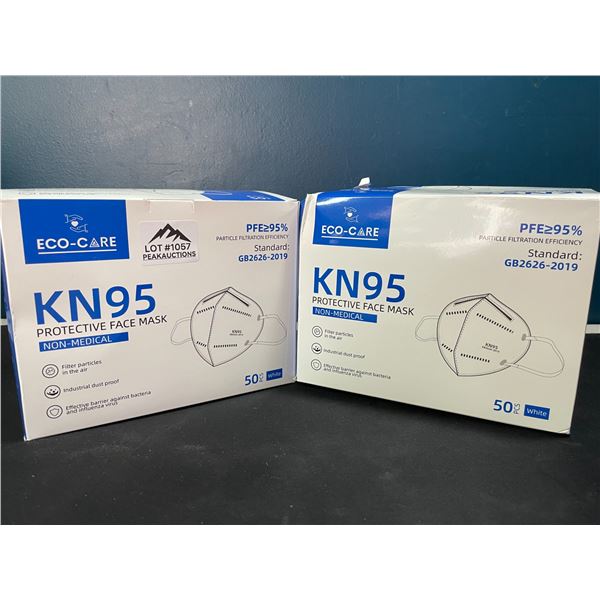 Lot of 2 Boxes of KN95 Protective Face Masks - 50pcs per box/100 total