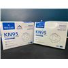 Image 1 : Lot of 2 Boxes of KN95 Protective Face Masks - 50pcs per box/100 total
