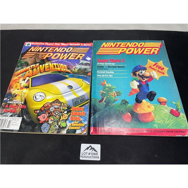 Lot of 2 Vintage/Retro Nintendo Power Magazines