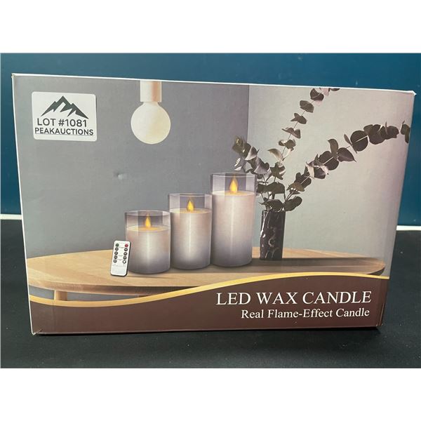 Lot of 1 Box of LED Flameless Candles w/ Remote Control - 3 Candles w/ Remote Control