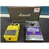 Image 1 : Lot of 1 Marshall Stockwell Bluetooth Speaker & 2 Guitar Effect Pedals; BOSS Overdrive & Small Clone