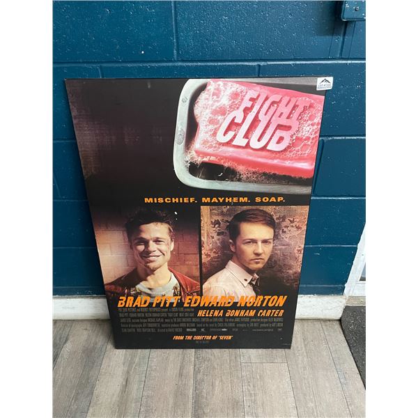 Lot of 1 Fight Club Large Hanging Wooden Poster - Over 3FT Tall