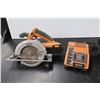 Image 1 : SCIE CIRCULAIRE RIDGID AVEC BATT, AVEC CHARGEUR