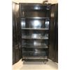 Image 2 : CABINET EN MÉTAL MOBILE 4-ÉTAGÈRES 36"x18"x77.5" NOIR AVEC CLE
