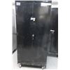 Image 1 : CABINET EN MÉTAL MOBILE 4-ÉTAGÈRES 36"x18"x77.5" NOIR SANS CLE